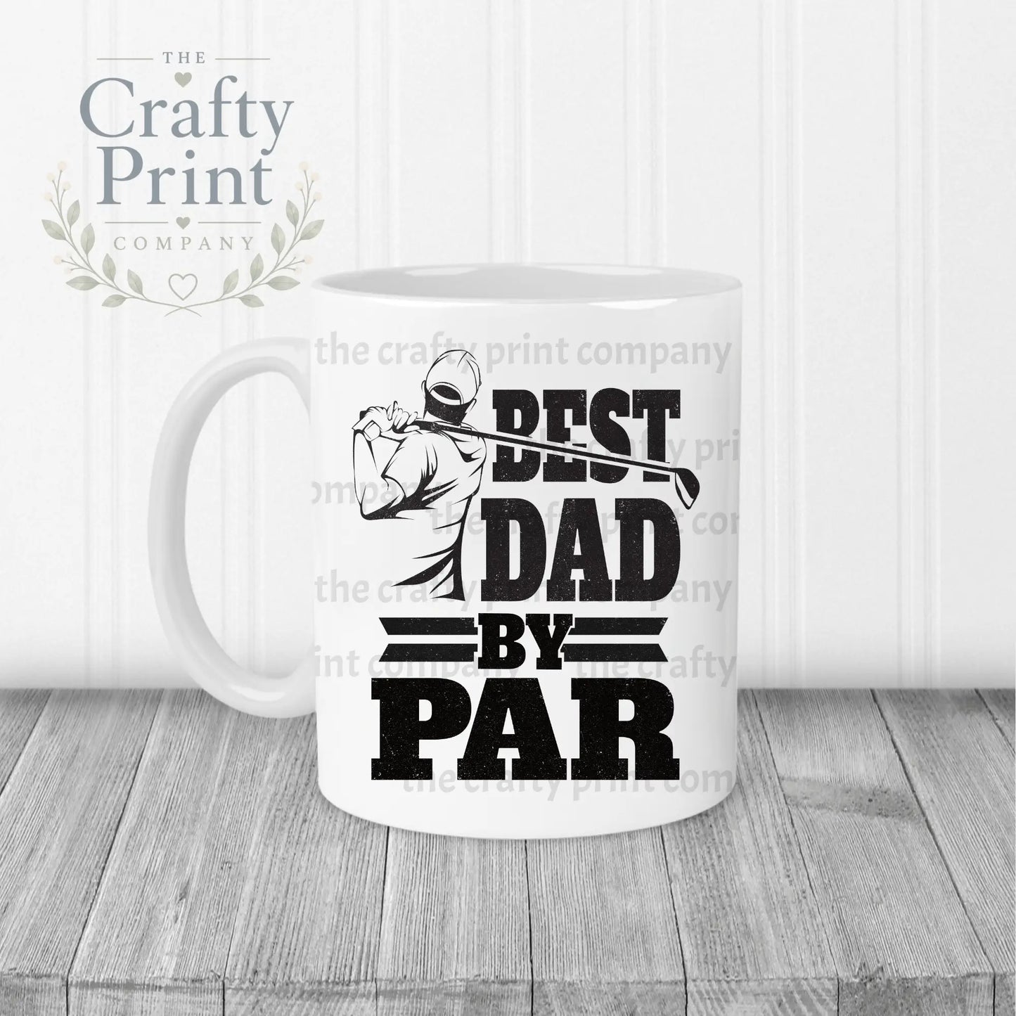 Best Dad by Par Mug - White Handle & Inner - Mugs