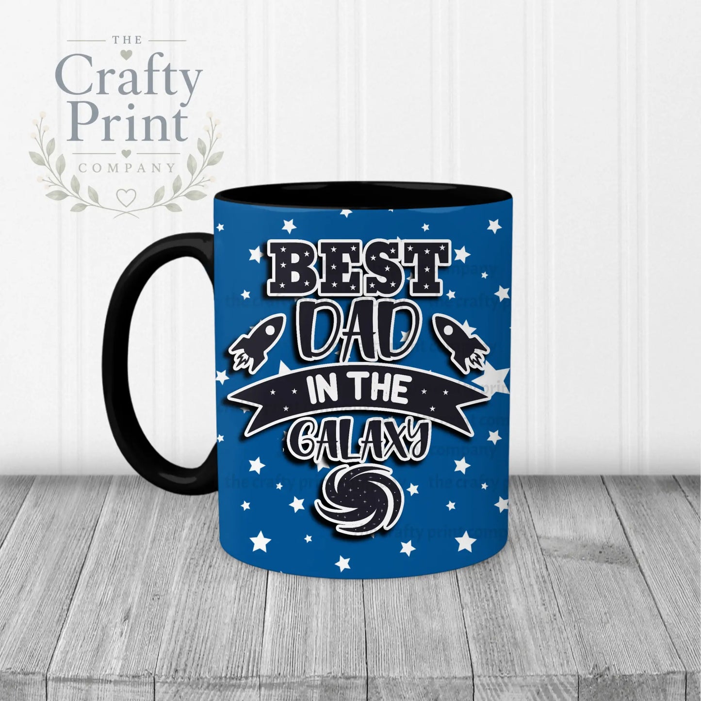 Best Dad in the Galaxy Mug - Black Handle & Inner - Mugs