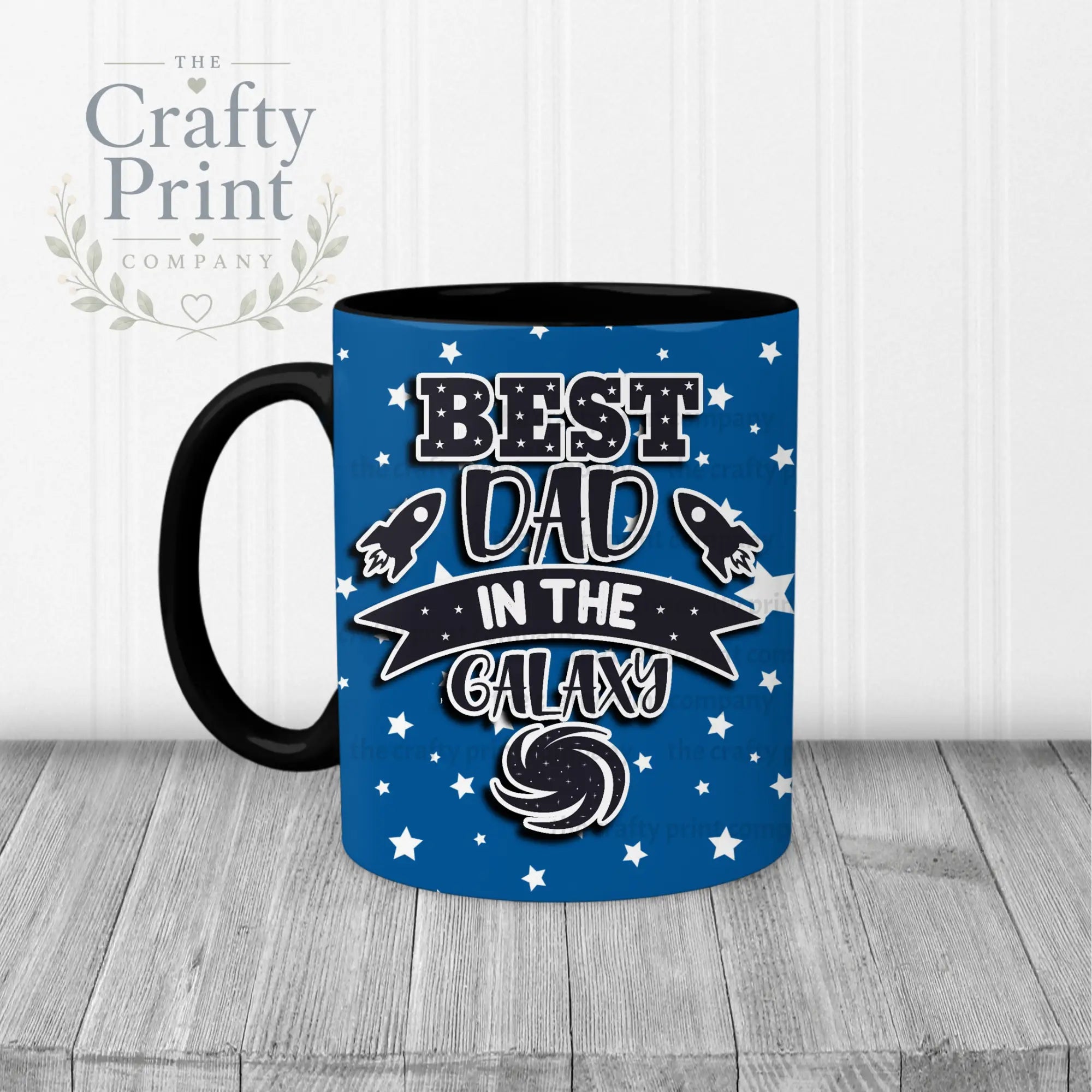 Best Dad in the Galaxy Mug - Black Handle & Inner - Mugs