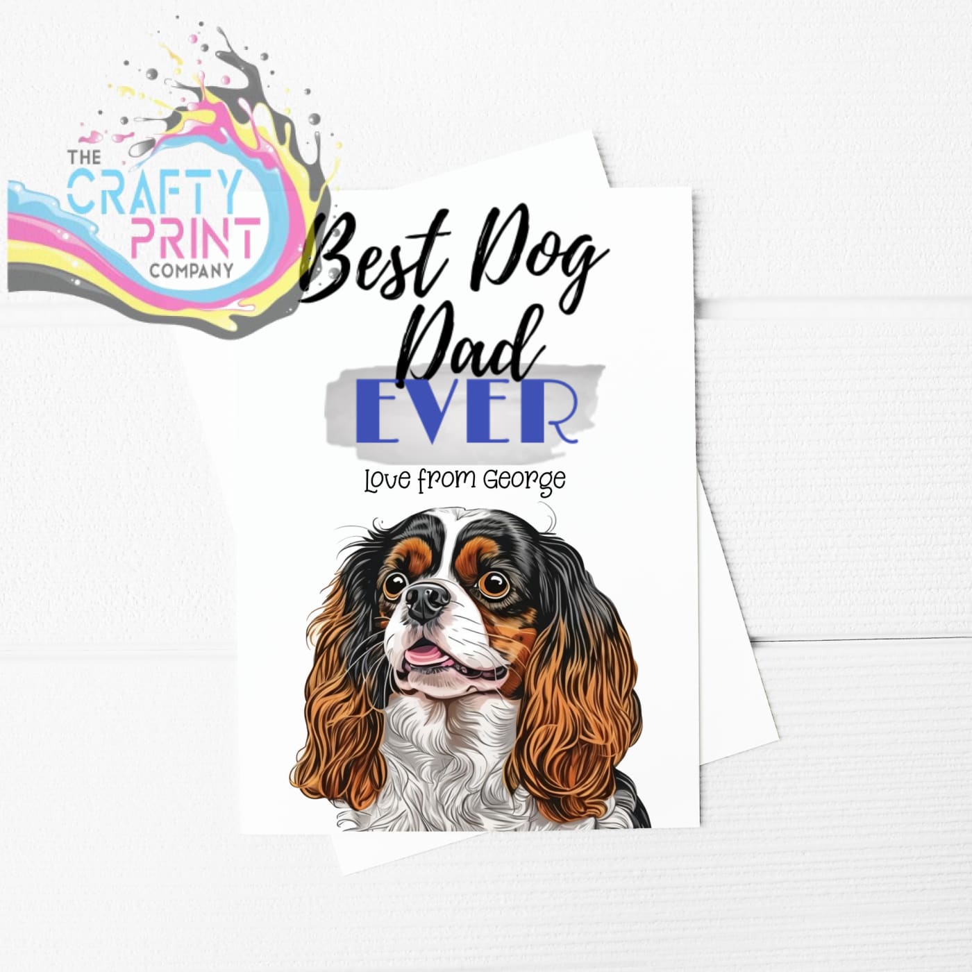 Best Dog Dad Ever Cavalier King Charles Spaniel Tri
