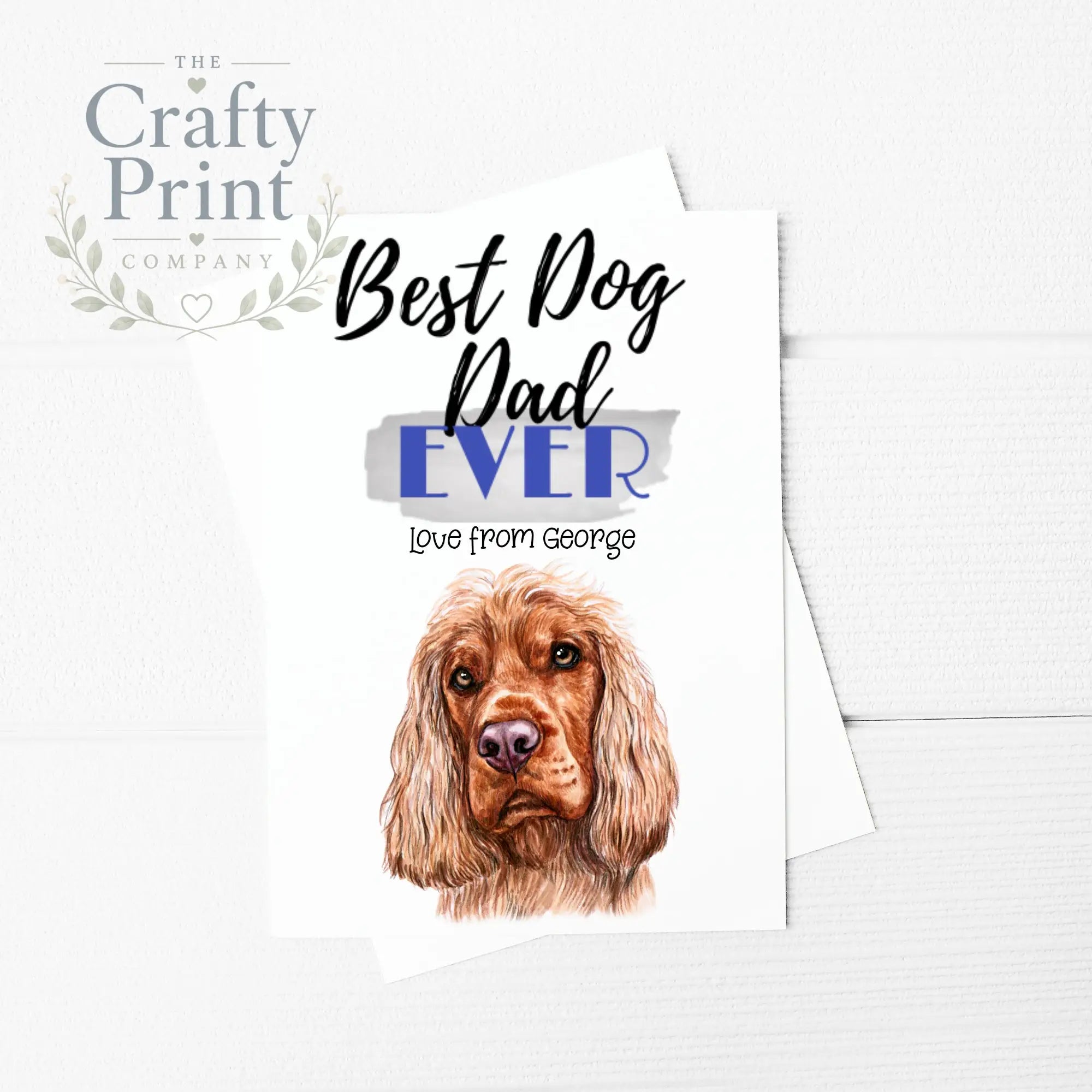 Best Dog Dad Ever Cocker Spaniel A5 Card & Envelope