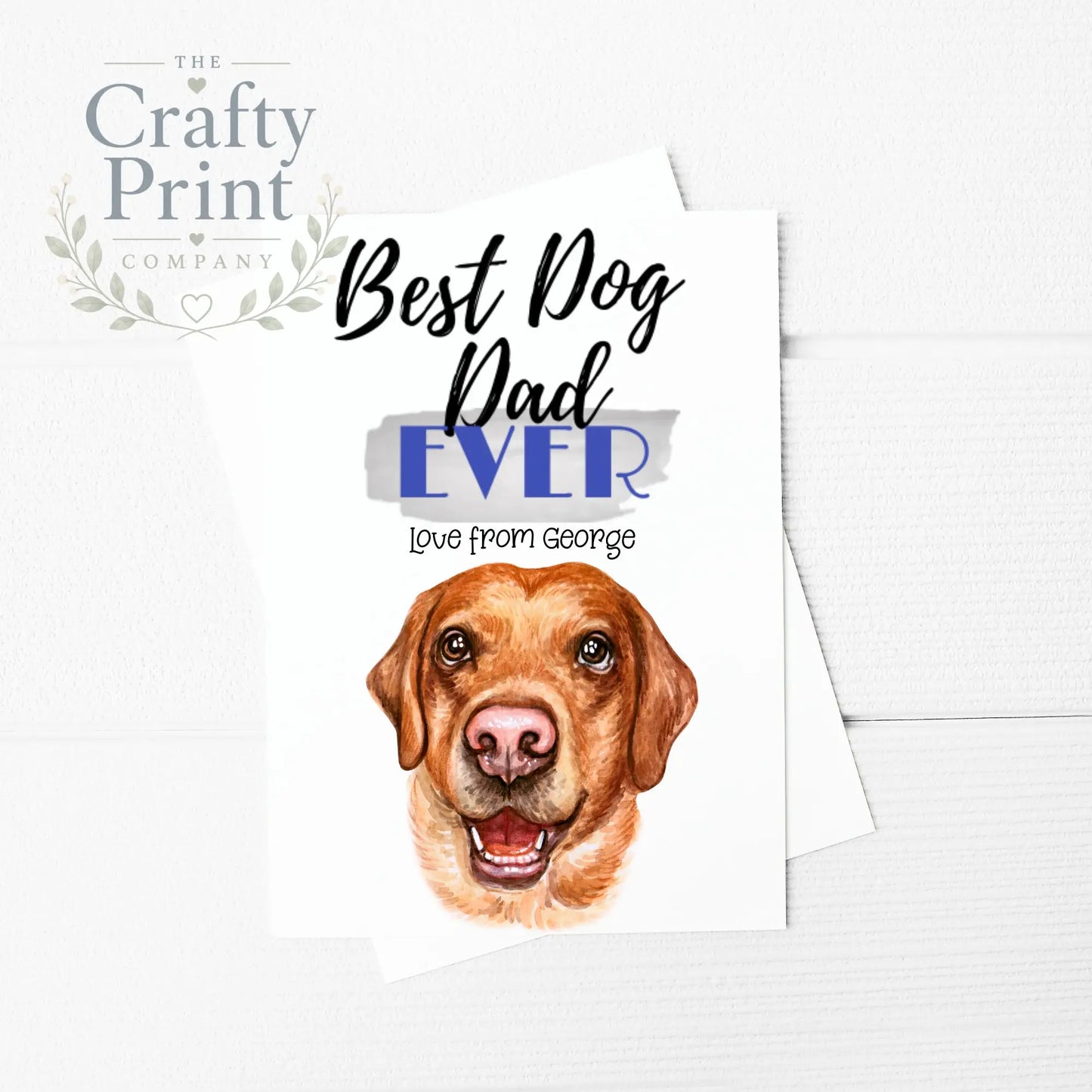 Best Dog Dad Ever Labrador A5 Card & Envelope - Greeting