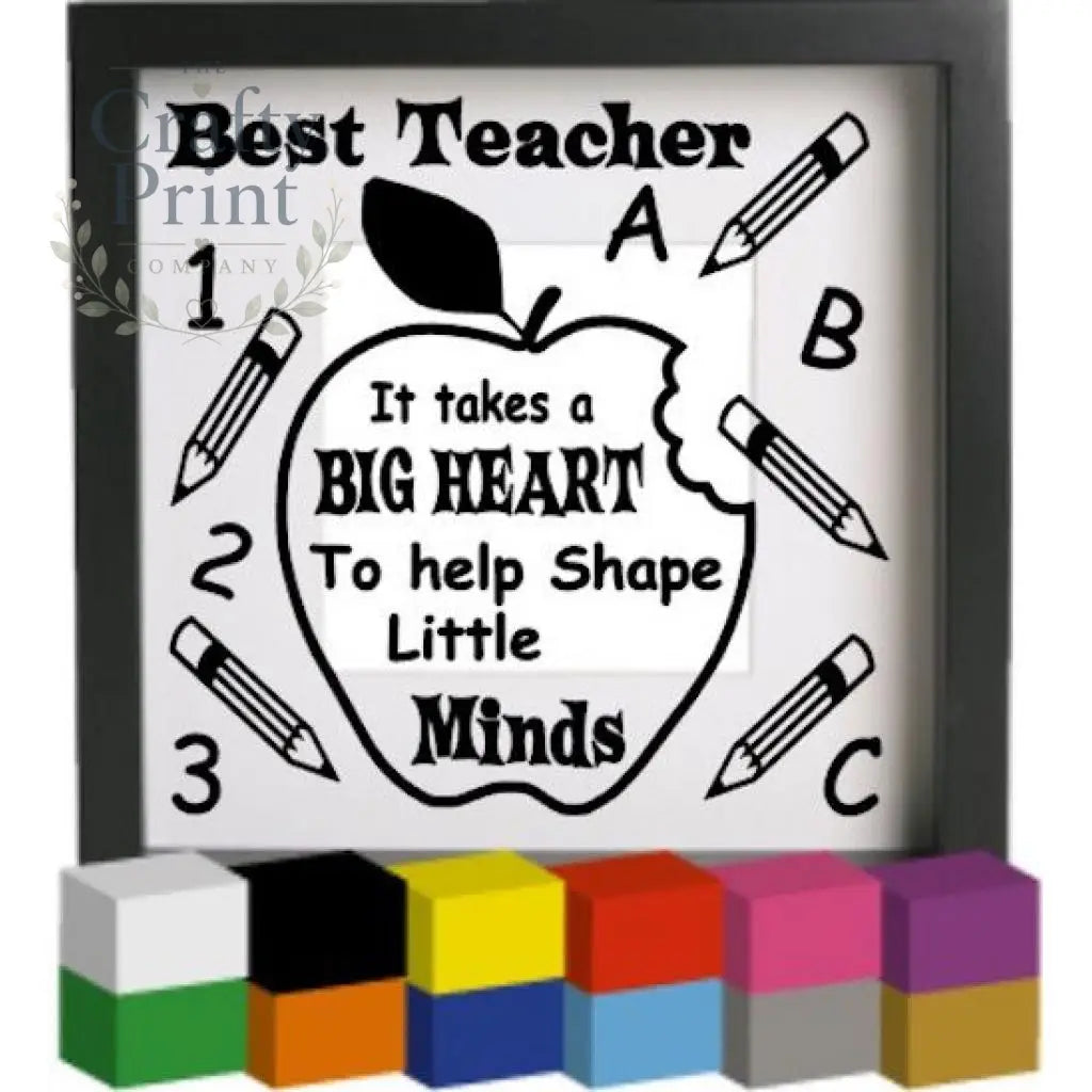 Best Teacher V2 Vinyl Decal Sticker - Decorative Stickers