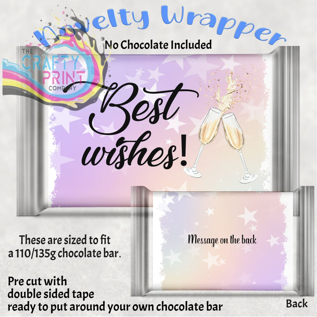 Best Wishes Personalised Chocolate Bar Wrapper - Wrapping