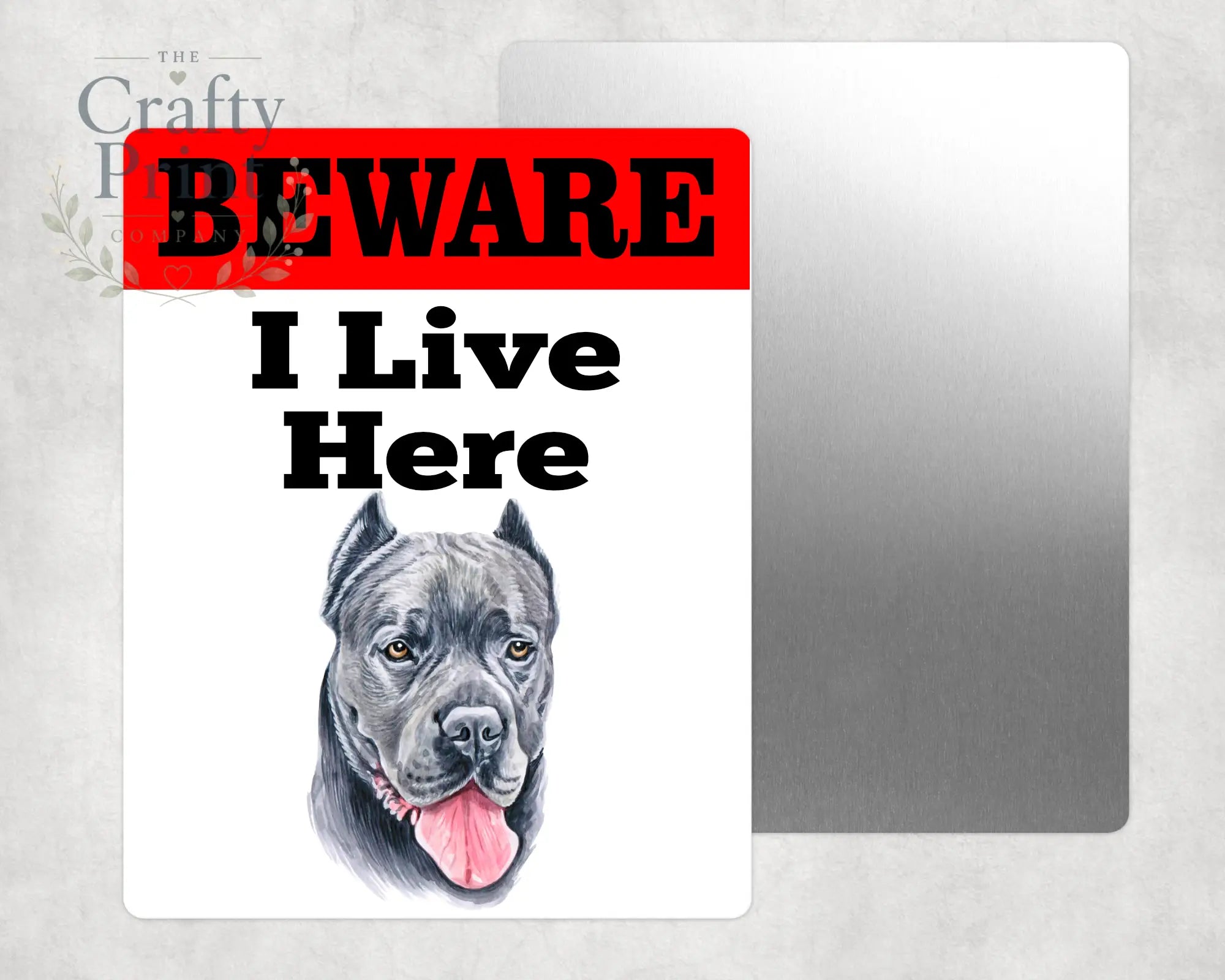 Beware Cane Corso Lives Here Aluminium Gate Sign - Signage