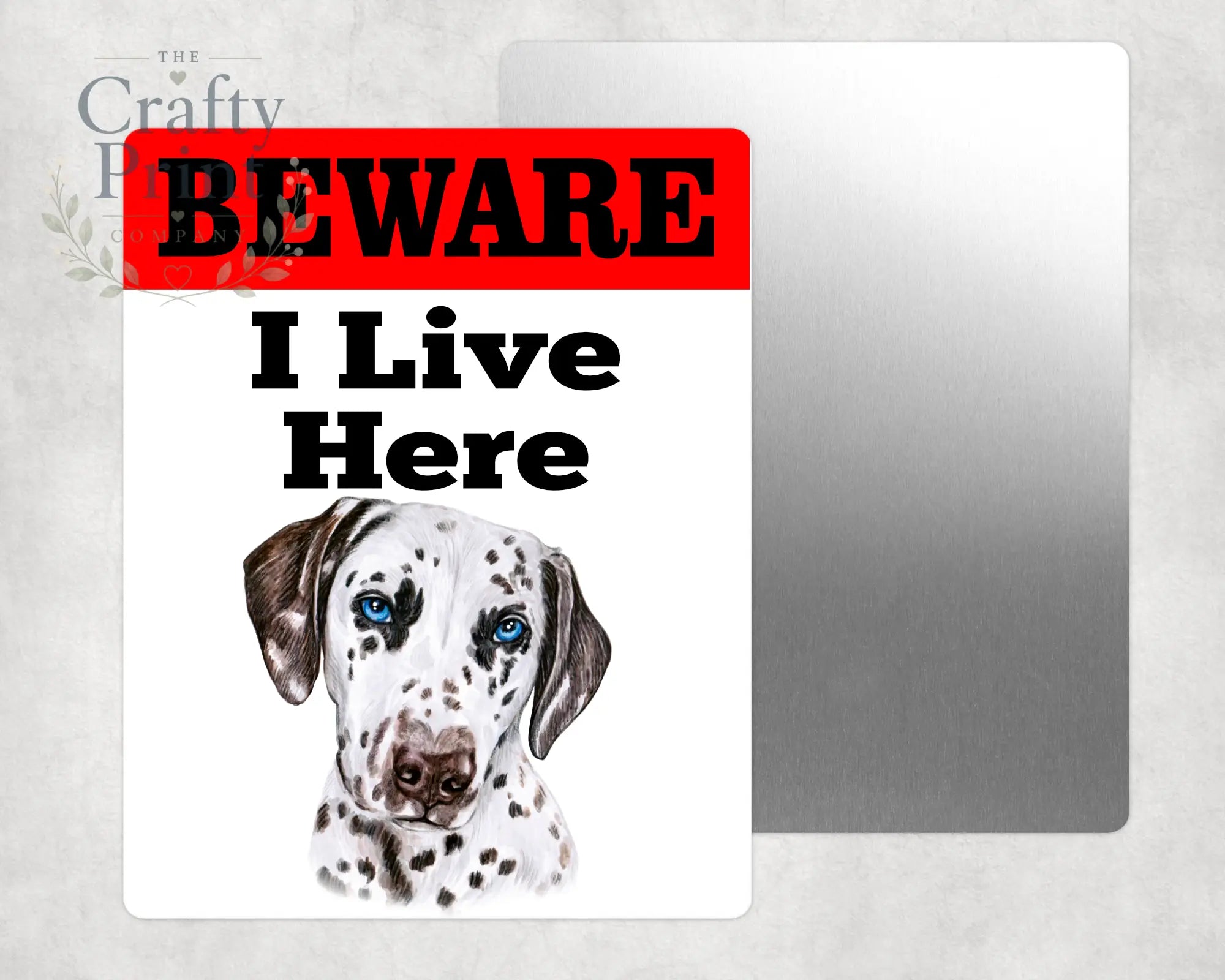 Beware Dalmation Lives Here Aluminium Gate Sign - Signage