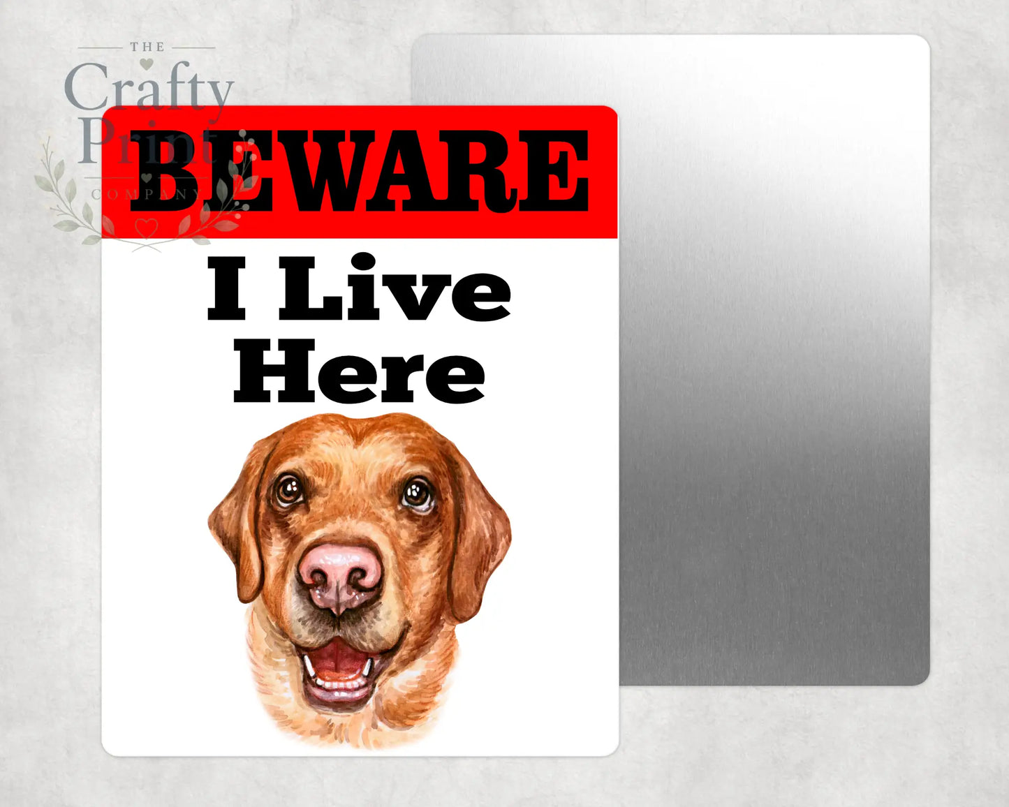 Beware Labrador Lives Here Aluminium Gate Sign - Signage