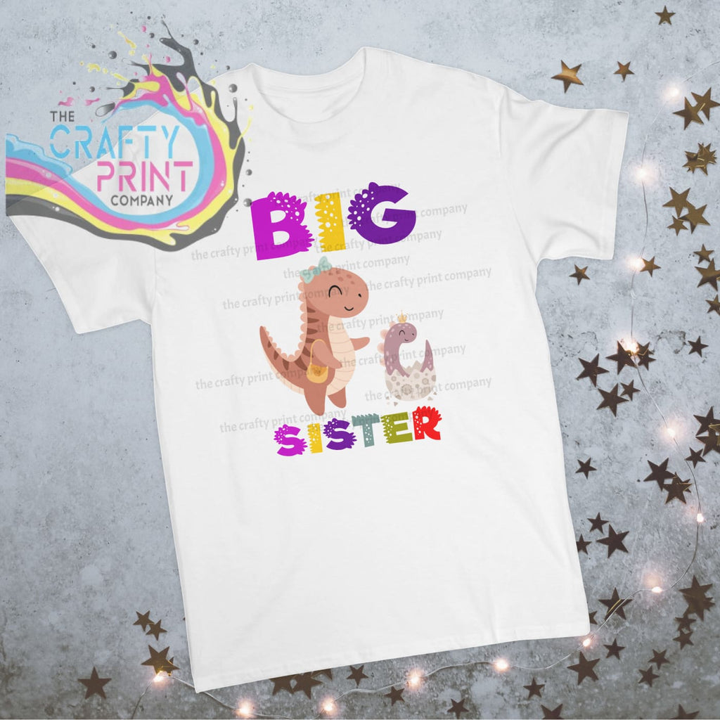 Big Sister Dinosaur Children’s T - shirt - Shirts & Tops