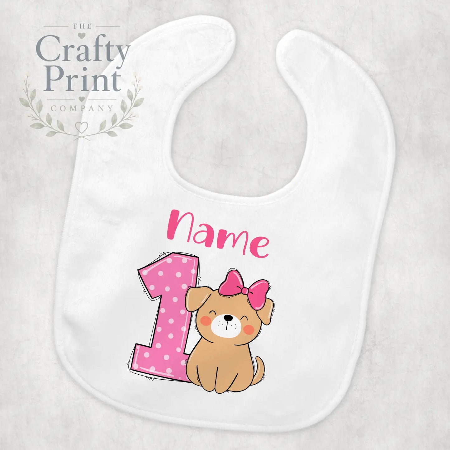 Birthday 1 Dog Personalised Baby Bib - & Toddler Clothing