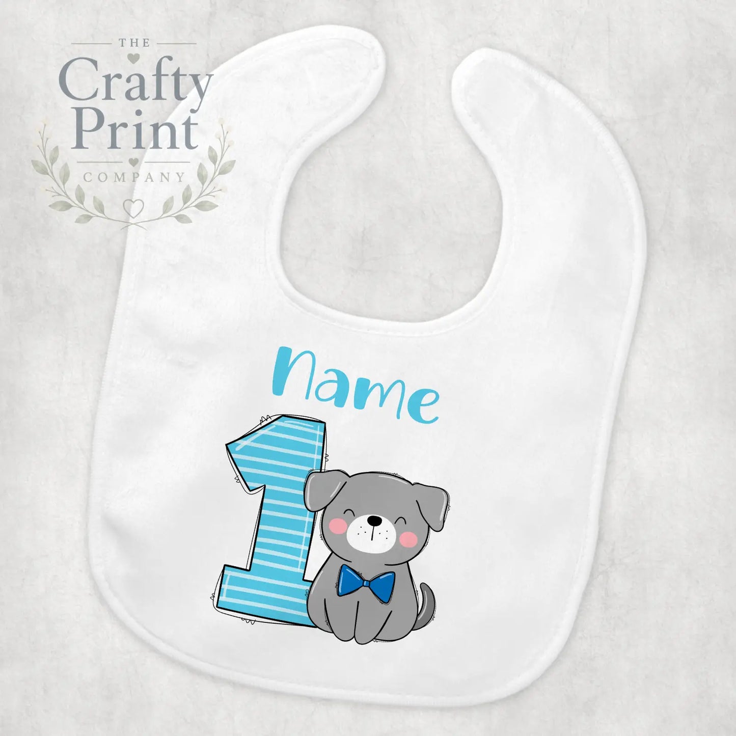 Birthday 1 Dog Personalised Baby Bib - & Toddler Clothing