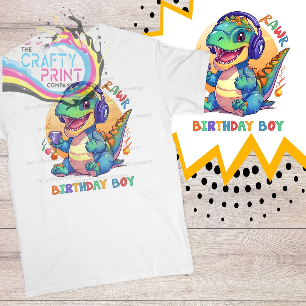 Birthday Boy Dinosaur Children’s T-shirt - Shirts & Tops