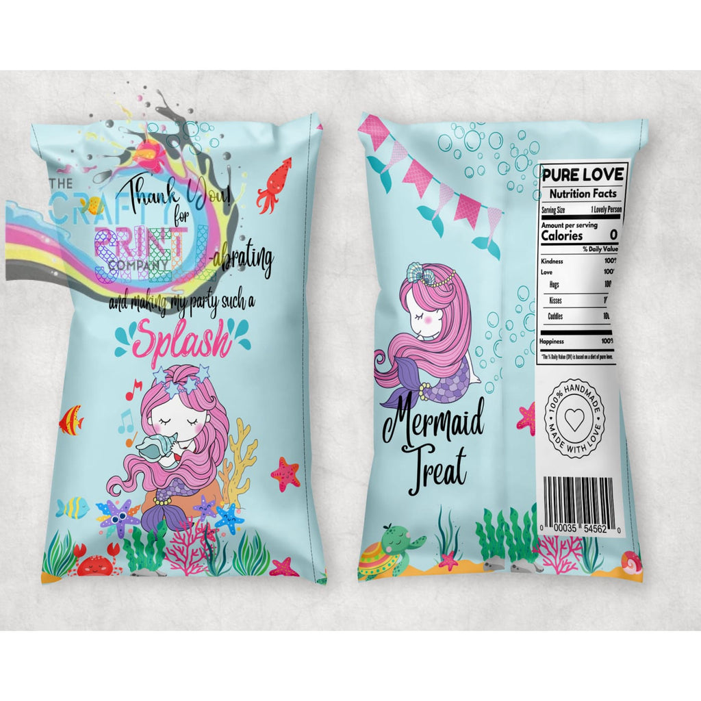 Birthday Mermaid Sweet / Crisp Party Bag - Design 3