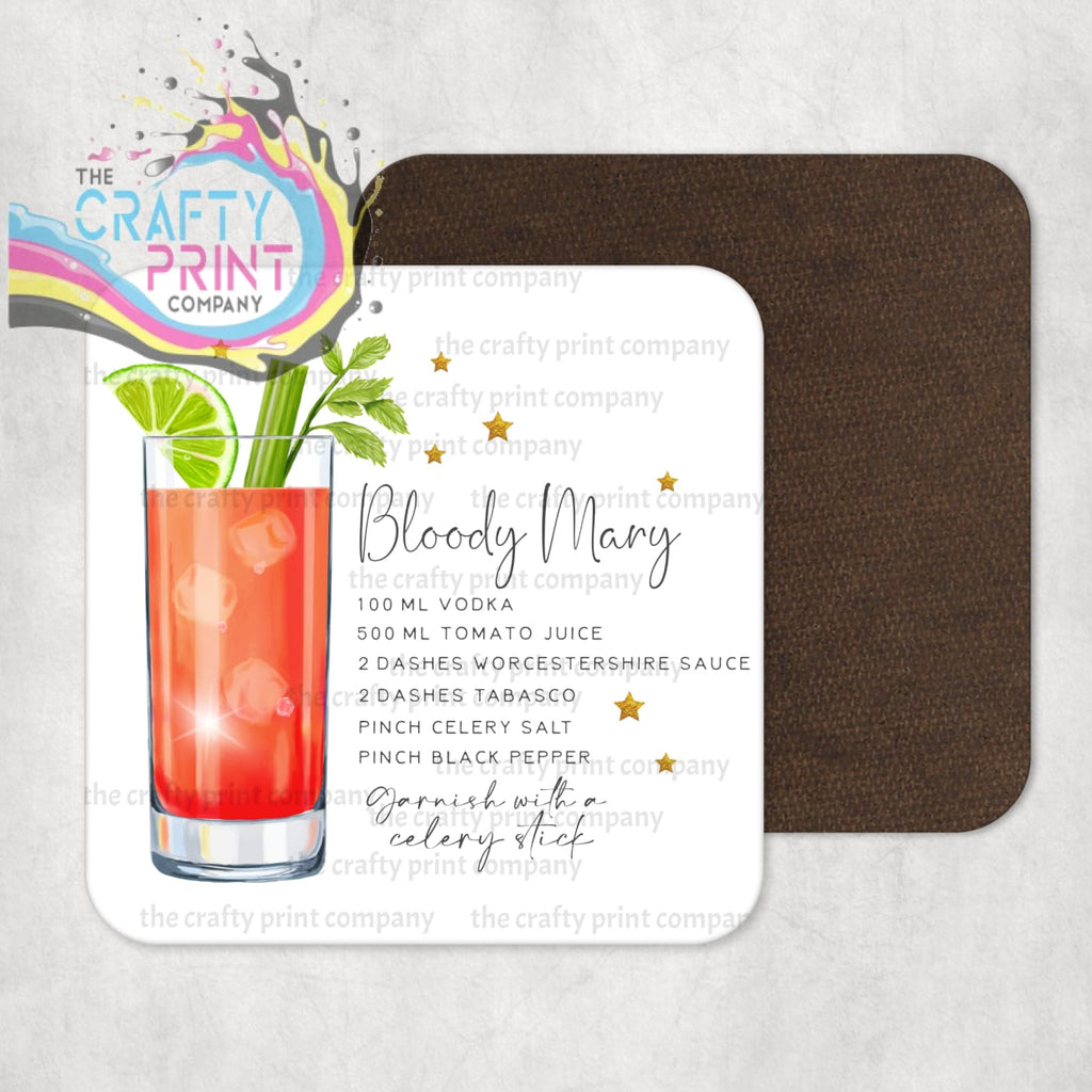 Bloody Mary Cocktail Recipe Coaster - Coasters