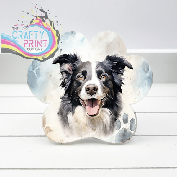 Border Collie Acrylic Paw Print Car Vent Clip on Air