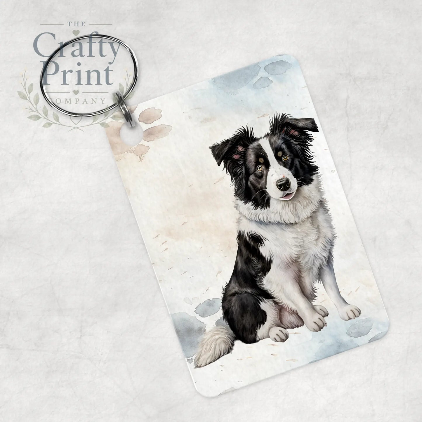 Border Collie Keyring – Cute Dog Keychain Gift for Lovers