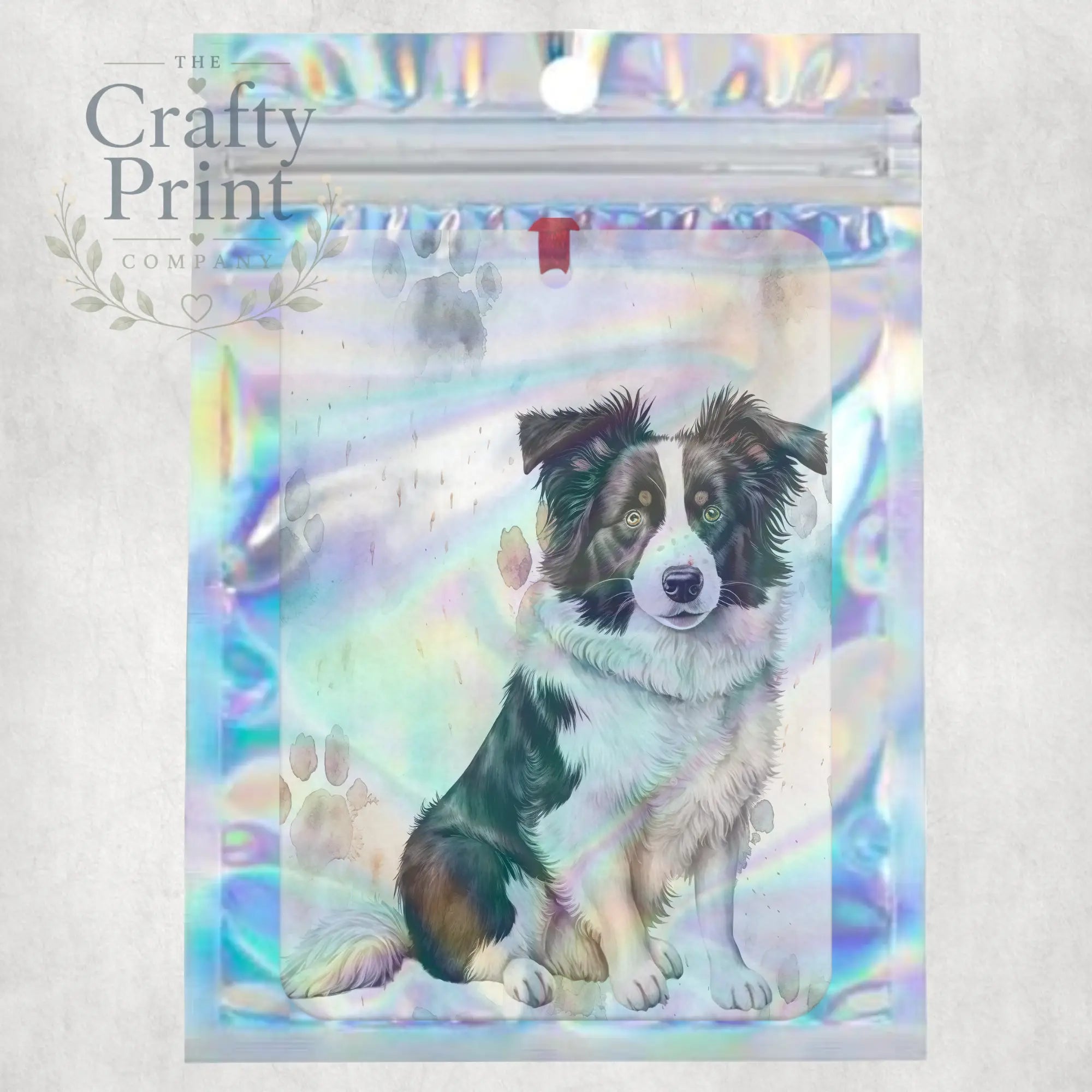 Border Collie Paw Print Car Air Freshener - Vehicle