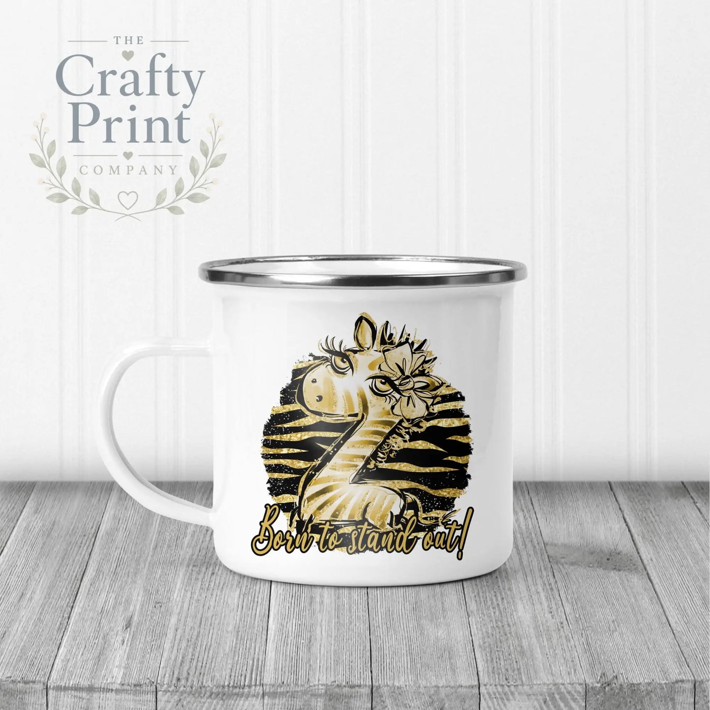 Born to Stand Out Giraffe Mug - Enamel - Mugs