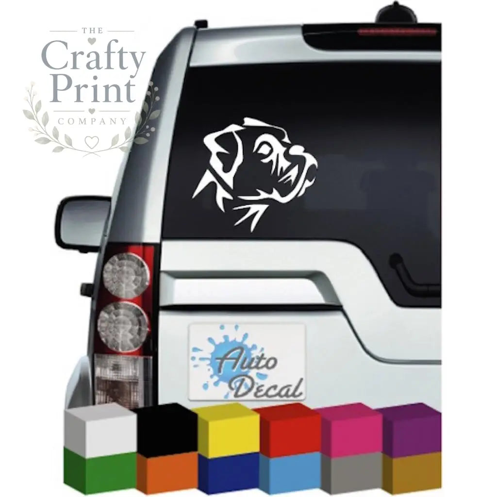 Boxer Dog Side Vinyl Car Sticker - Bumper Stickers