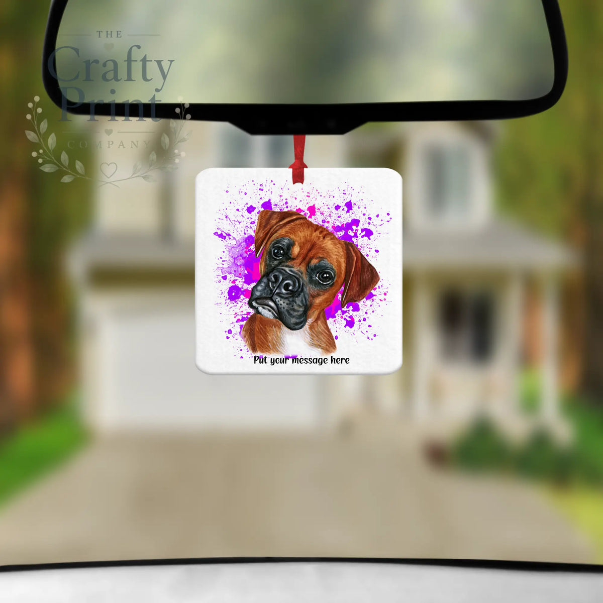 Boxer Paint Splatter Car Air Freshener - Vehicle Fresheners
