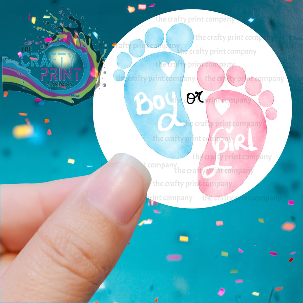 Boy Or Girl Printed Sticker - Decorative Stickers