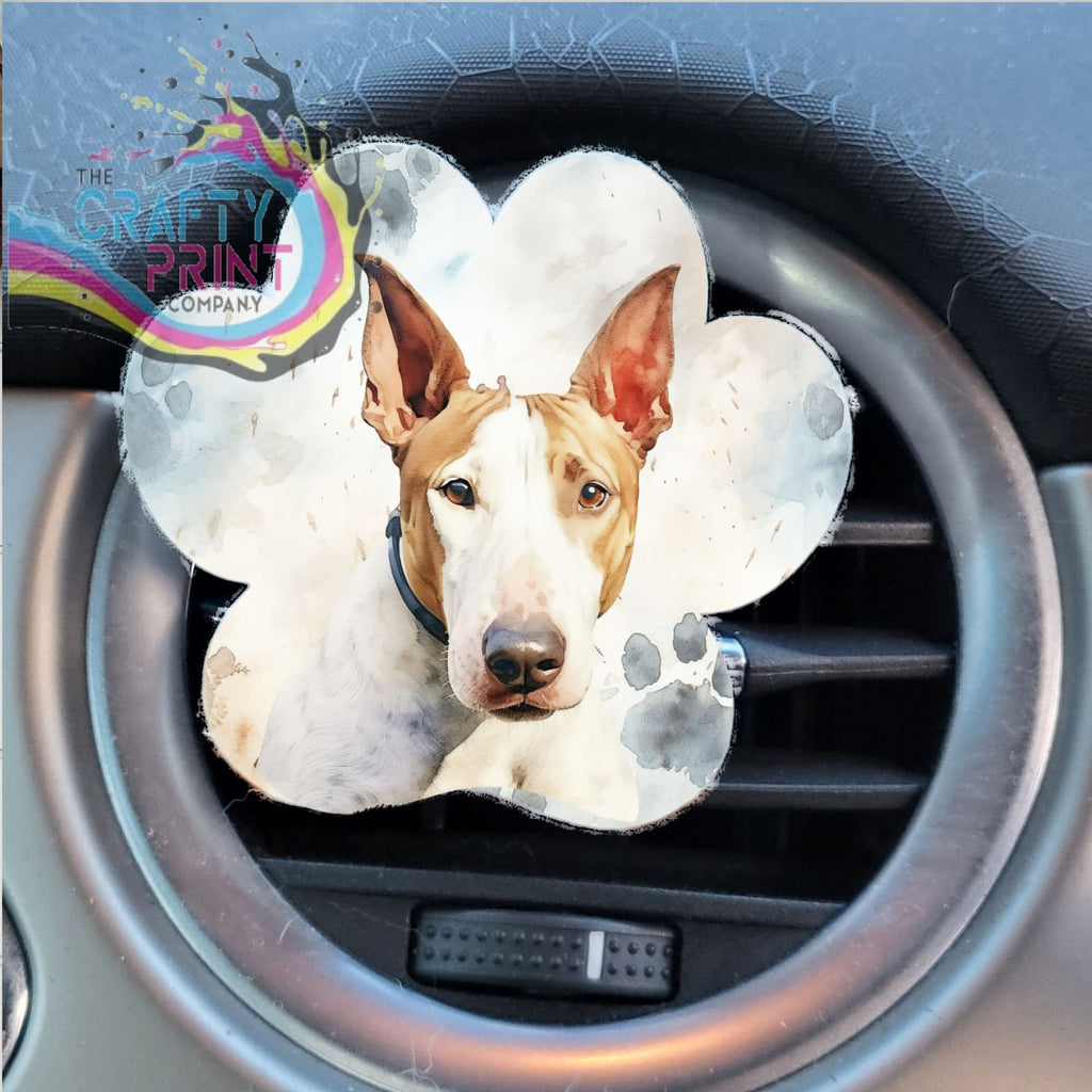 Bull Terrier Acrylic Paw Print Car Vent Clip on Air