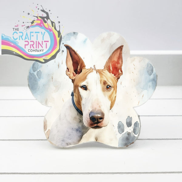 Bull Terrier Acrylic Paw Print Car Vent Clip on Air