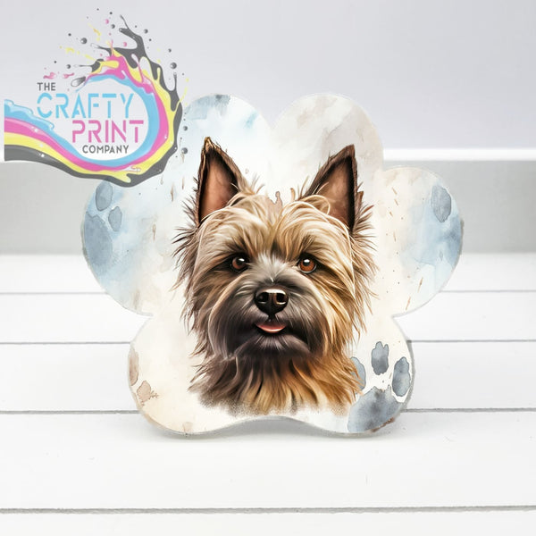 Cairn Terrier Acrylic Paw Print Car Vent Clip on Air