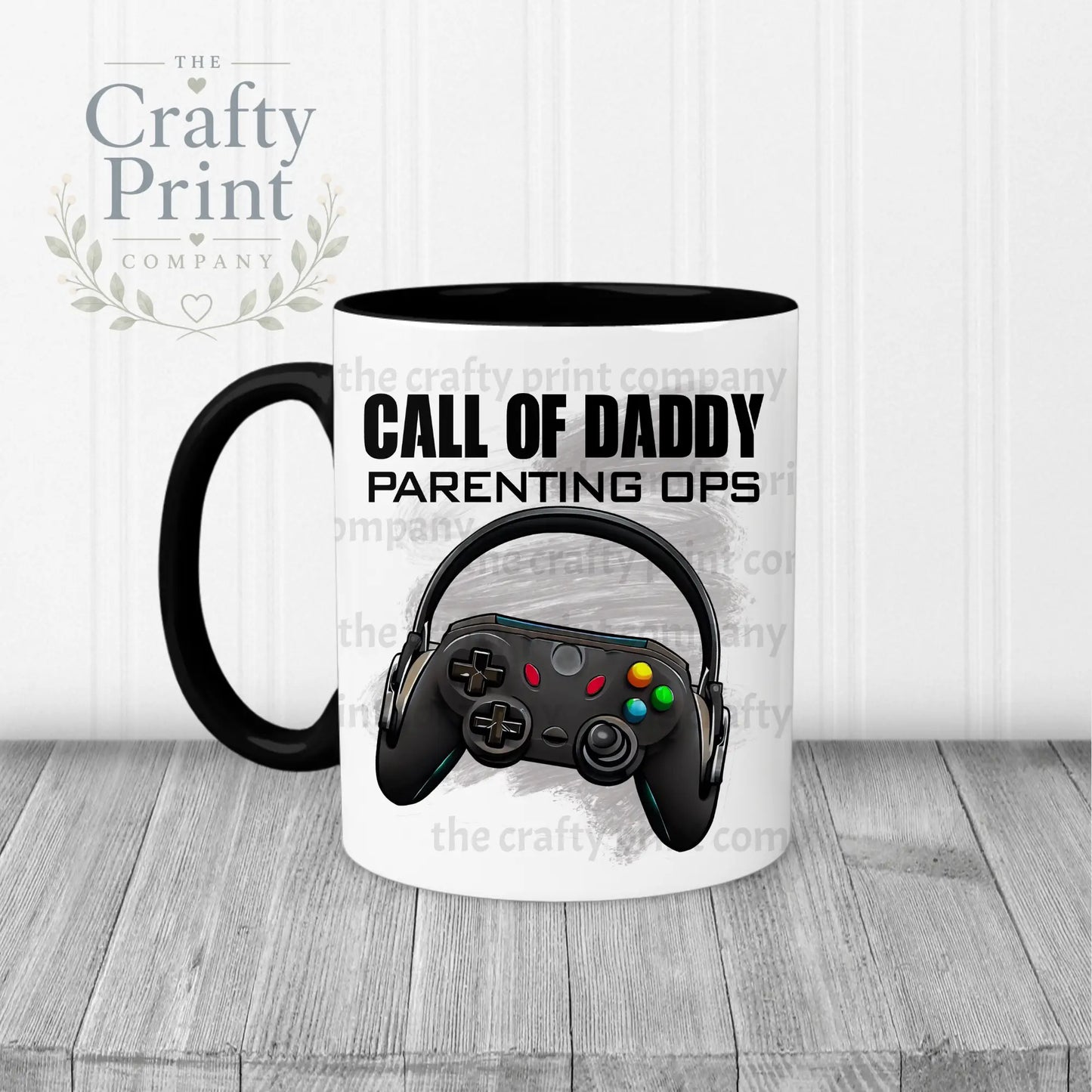 Call of Daddy Parenting Ops Mug - Black Handle & Inner