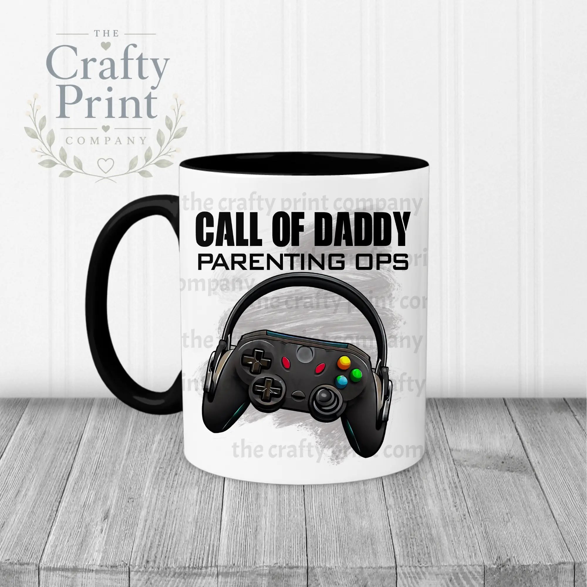 Call of Daddy Parenting Ops Mug - Black Handle & Inner