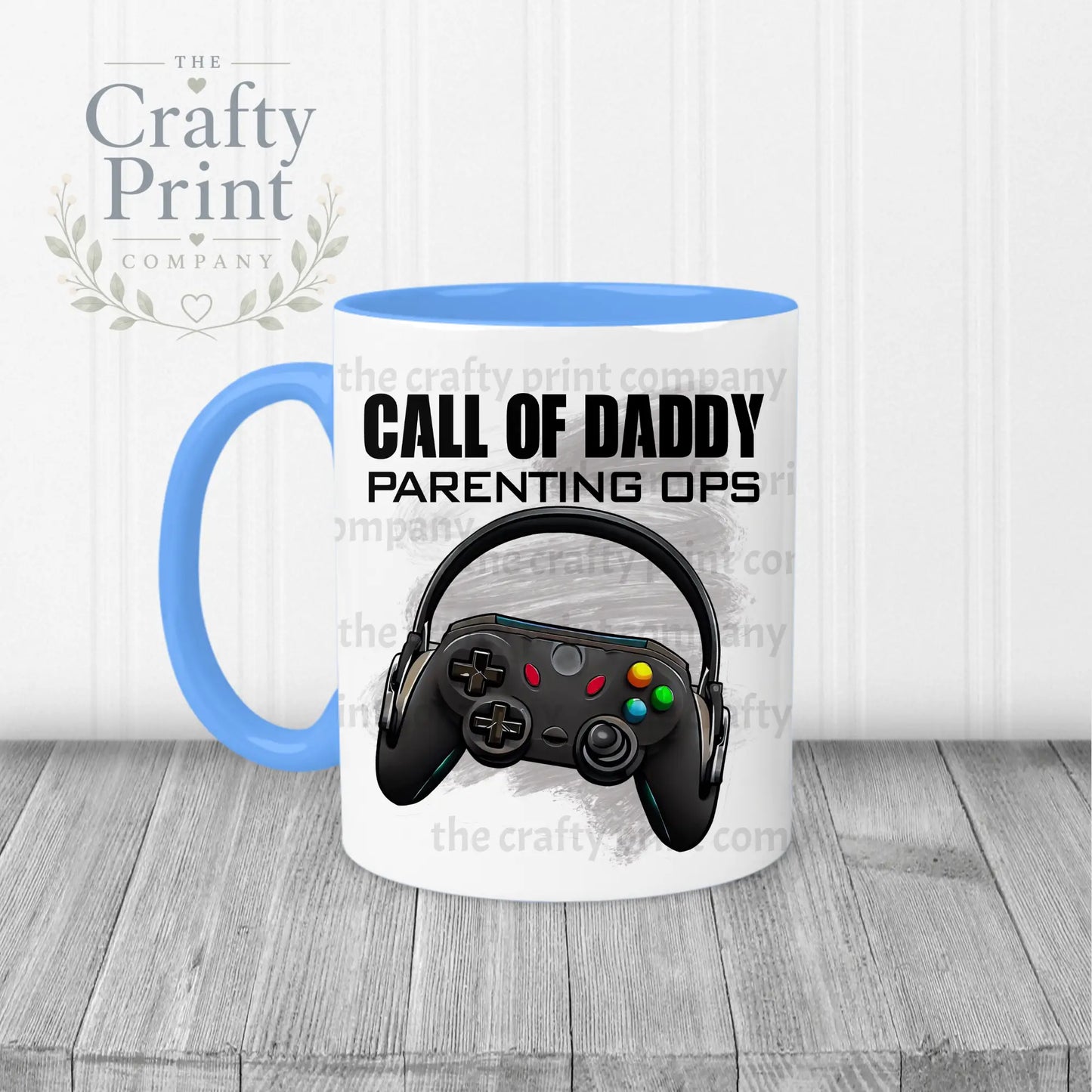 Call of Daddy Parenting Ops Mug - Blue Handle & Inner - Mugs