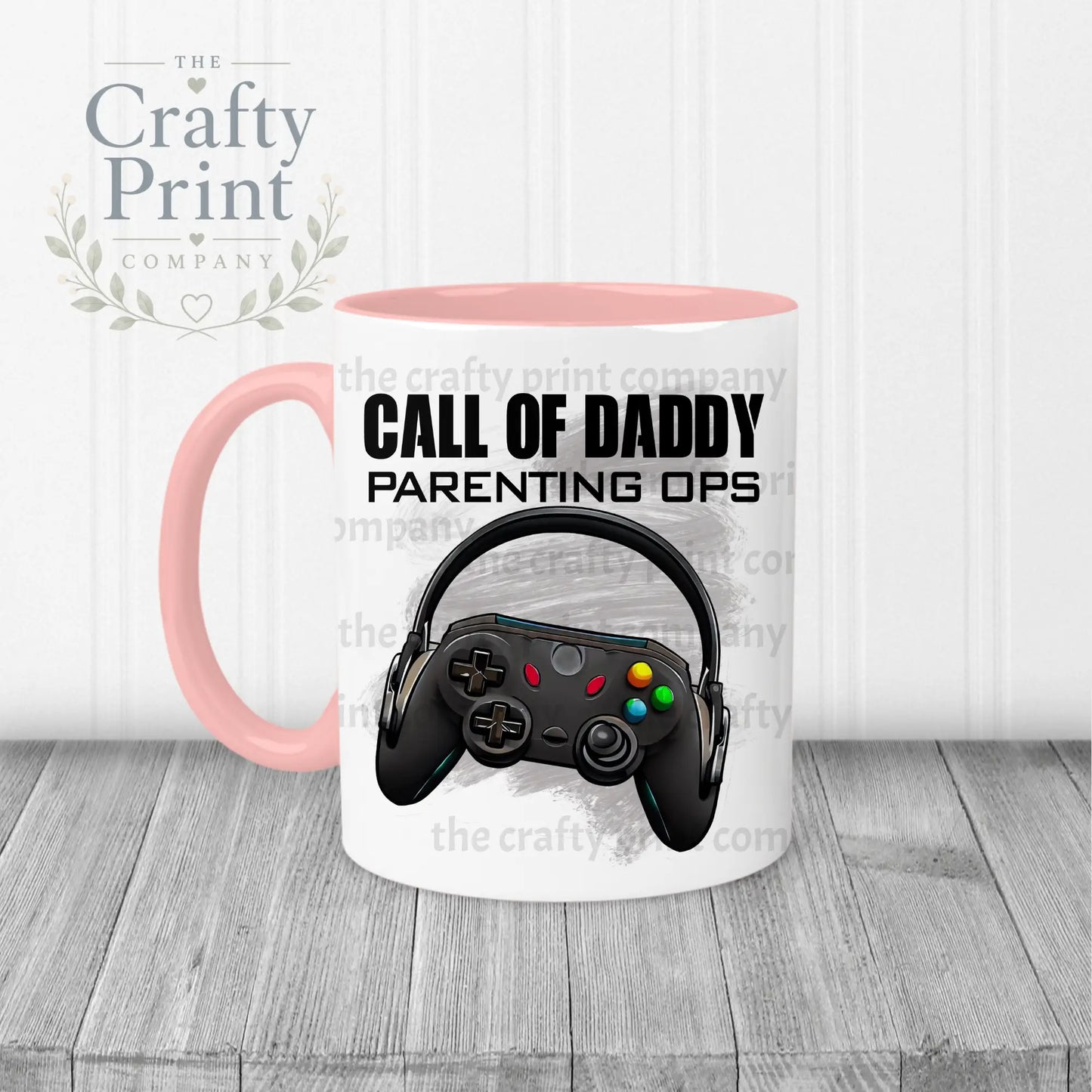 Call of Daddy Parenting Ops Mug - Pink Handle & Inner - Mugs