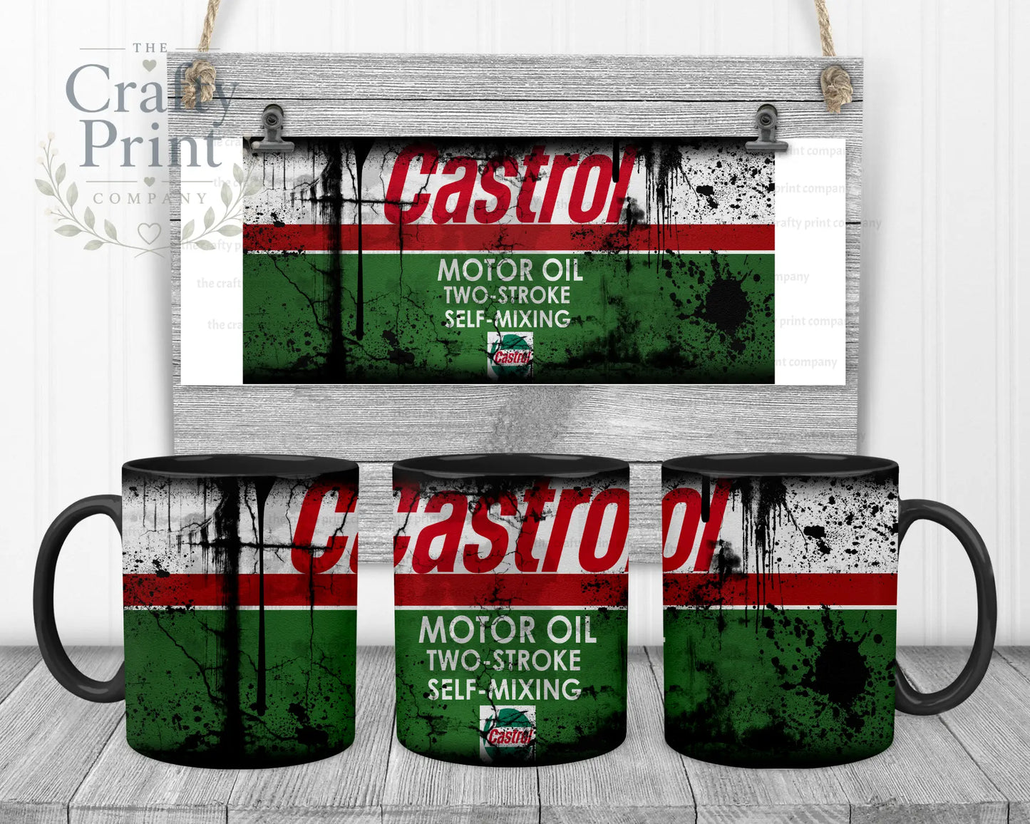 Castrol Dirty Mug - Black Handle & Inner - Mugs