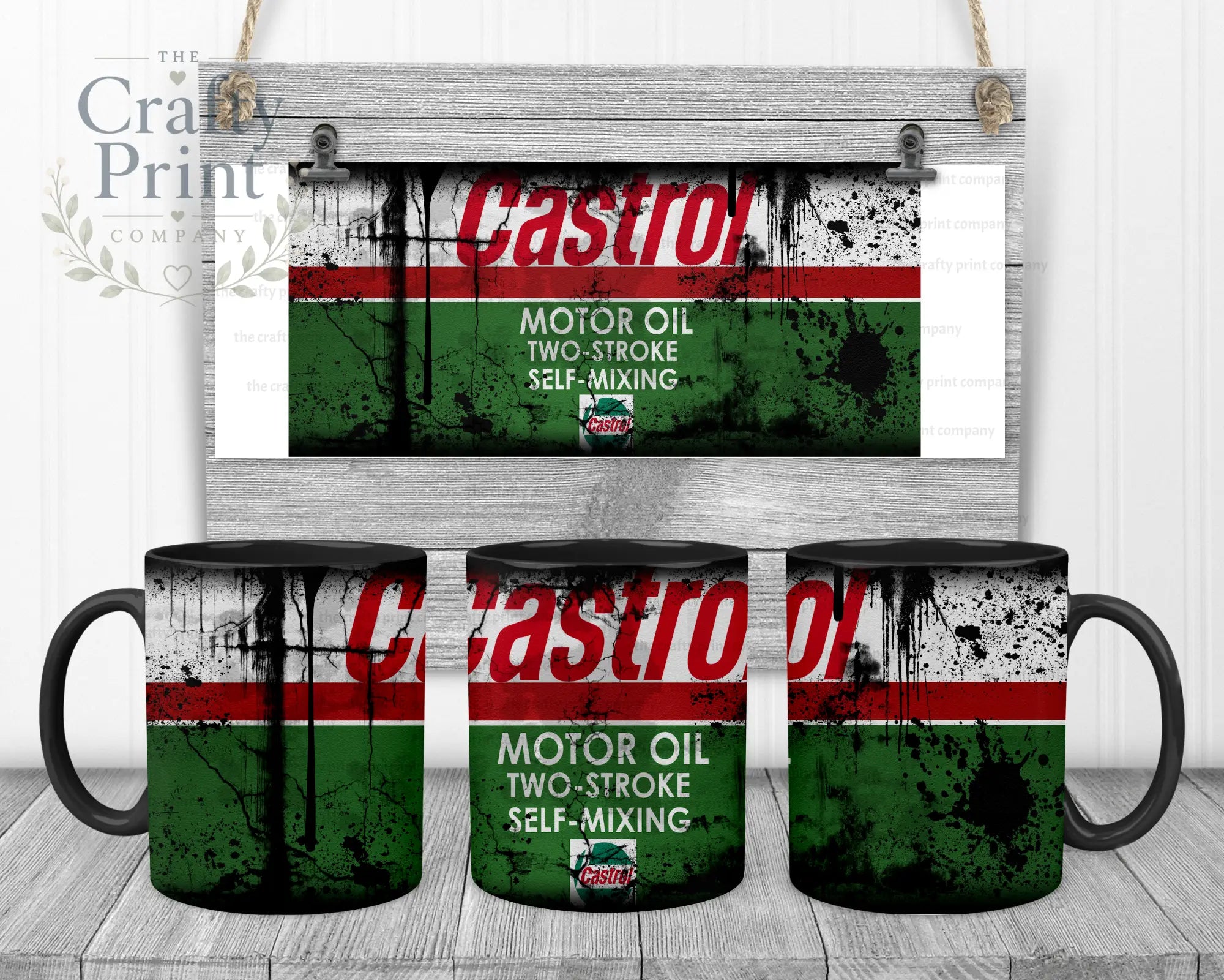 Castrol Dirty Mug - Black Handle & Inner - Mugs