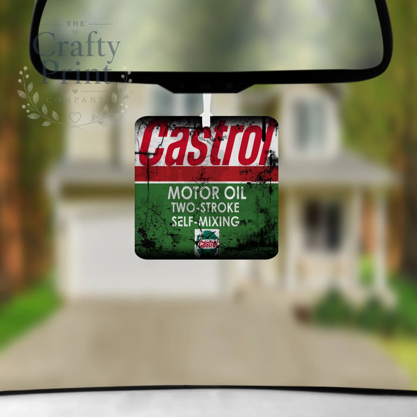 Castrol Oil Dirty Look Square Air Freshener with Fragrance