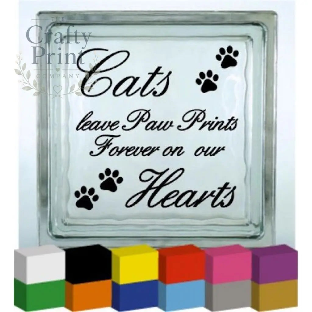 Cats leave Paw Prints Vinyl Decal Sticker - Decorative