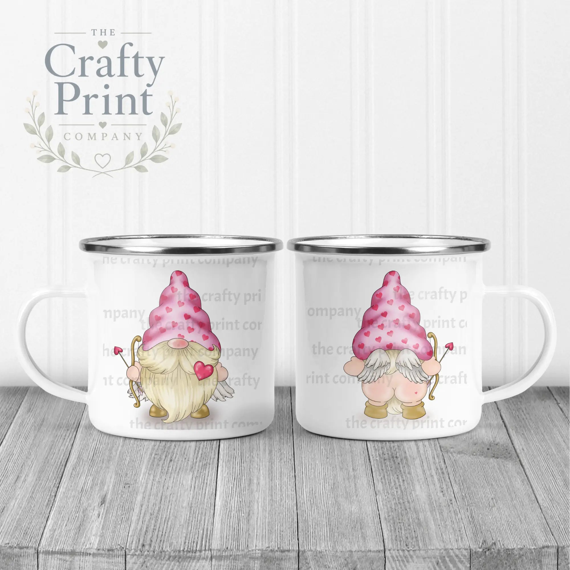 Cheeky Bum Cupid Gonk Mug - Enamel - Mugs