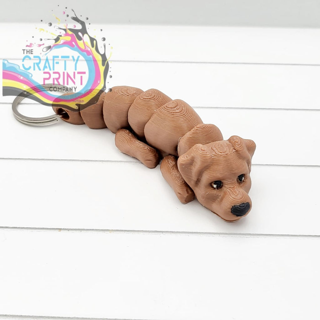 Chocolate Labrador Articulated Flexi Keyring