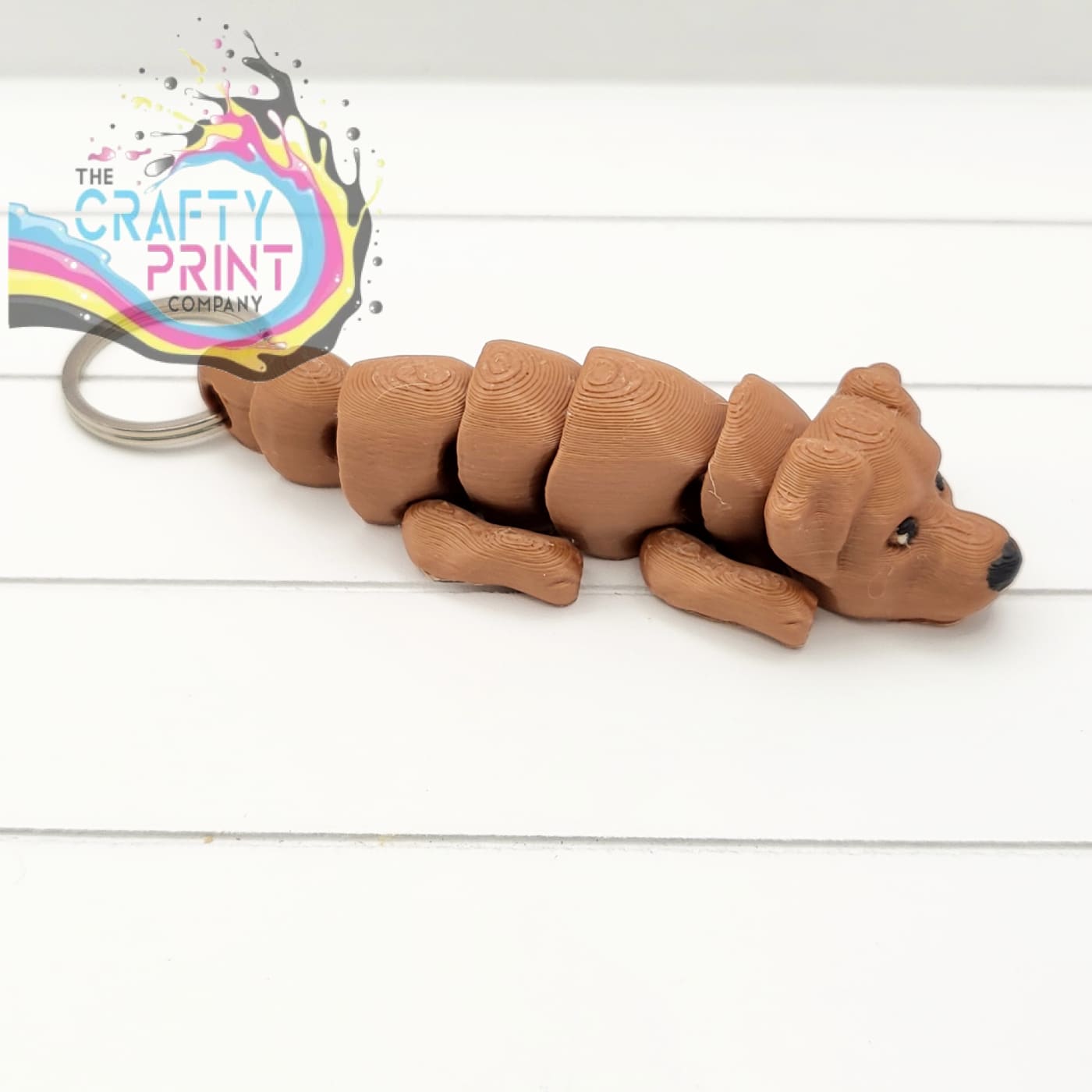Chocolate Labrador Articulated Flexi Keyring / Fidget