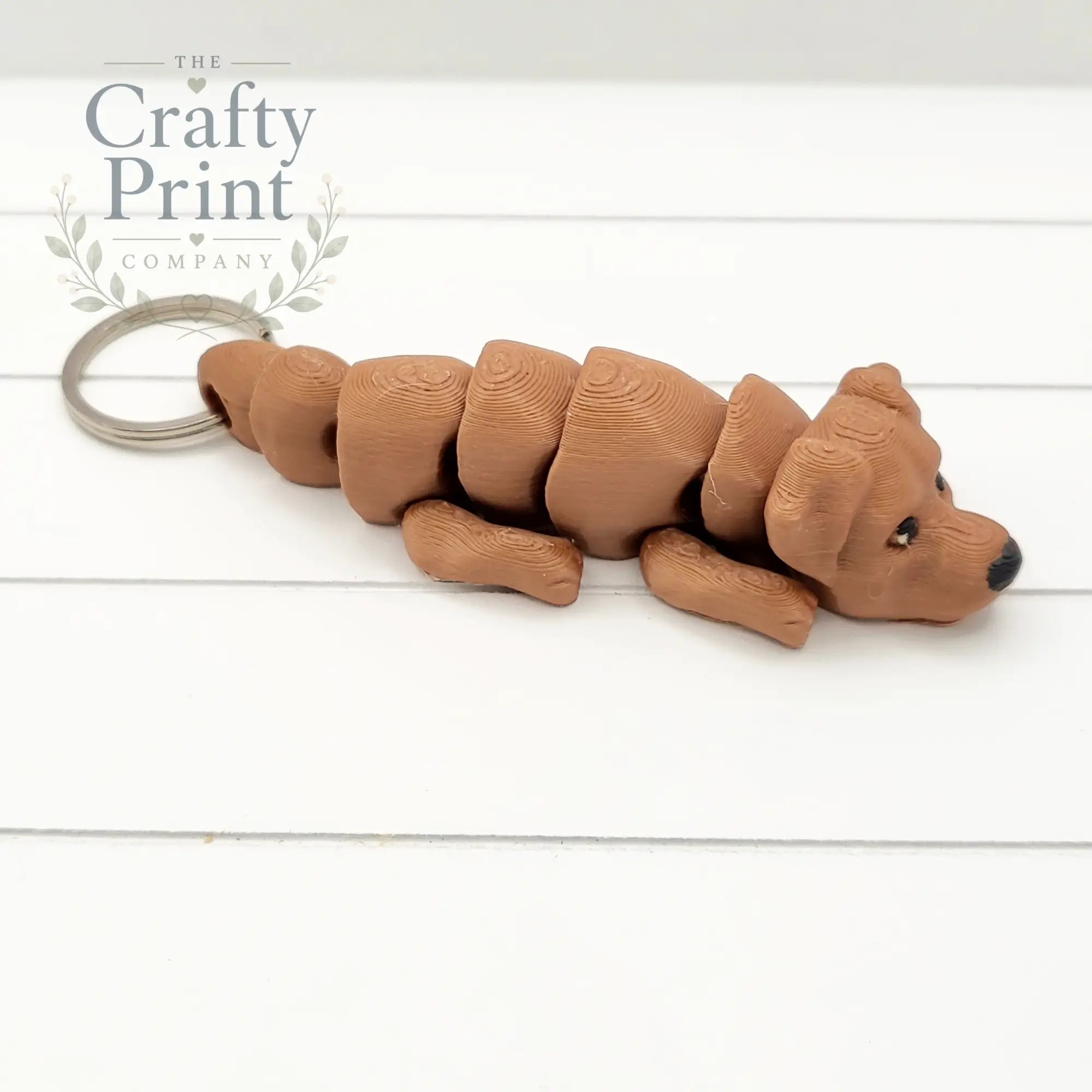 Chocolate Labrador Articulated Flexi Keyring / Fidget