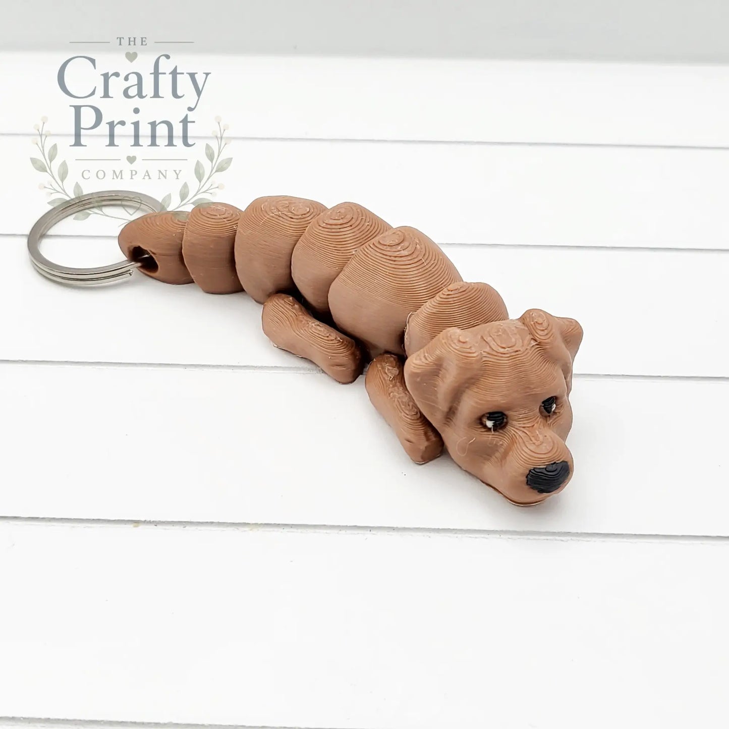 Chocolate Labrador Articulated Flexi Keyring / Fidget