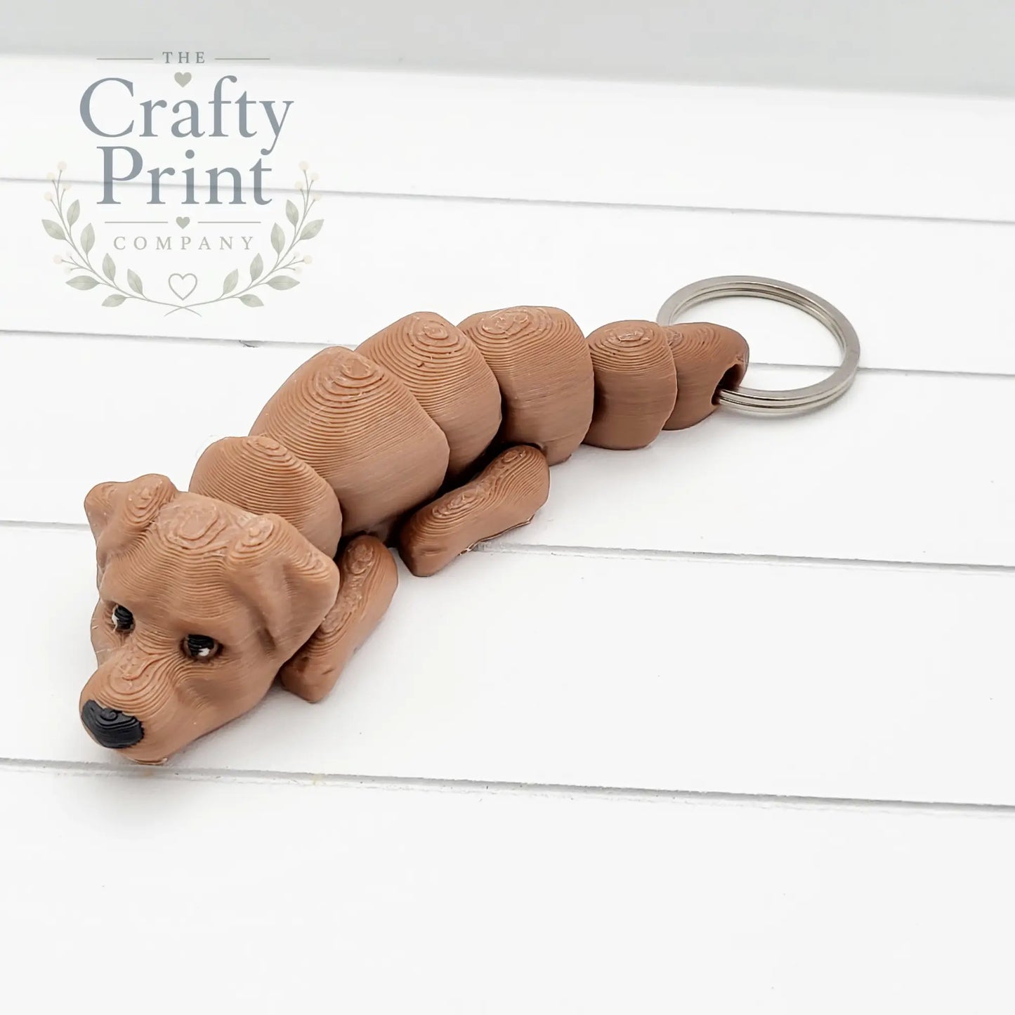 Chocolate Labrador Articulated Flexi Keyring / Fidget