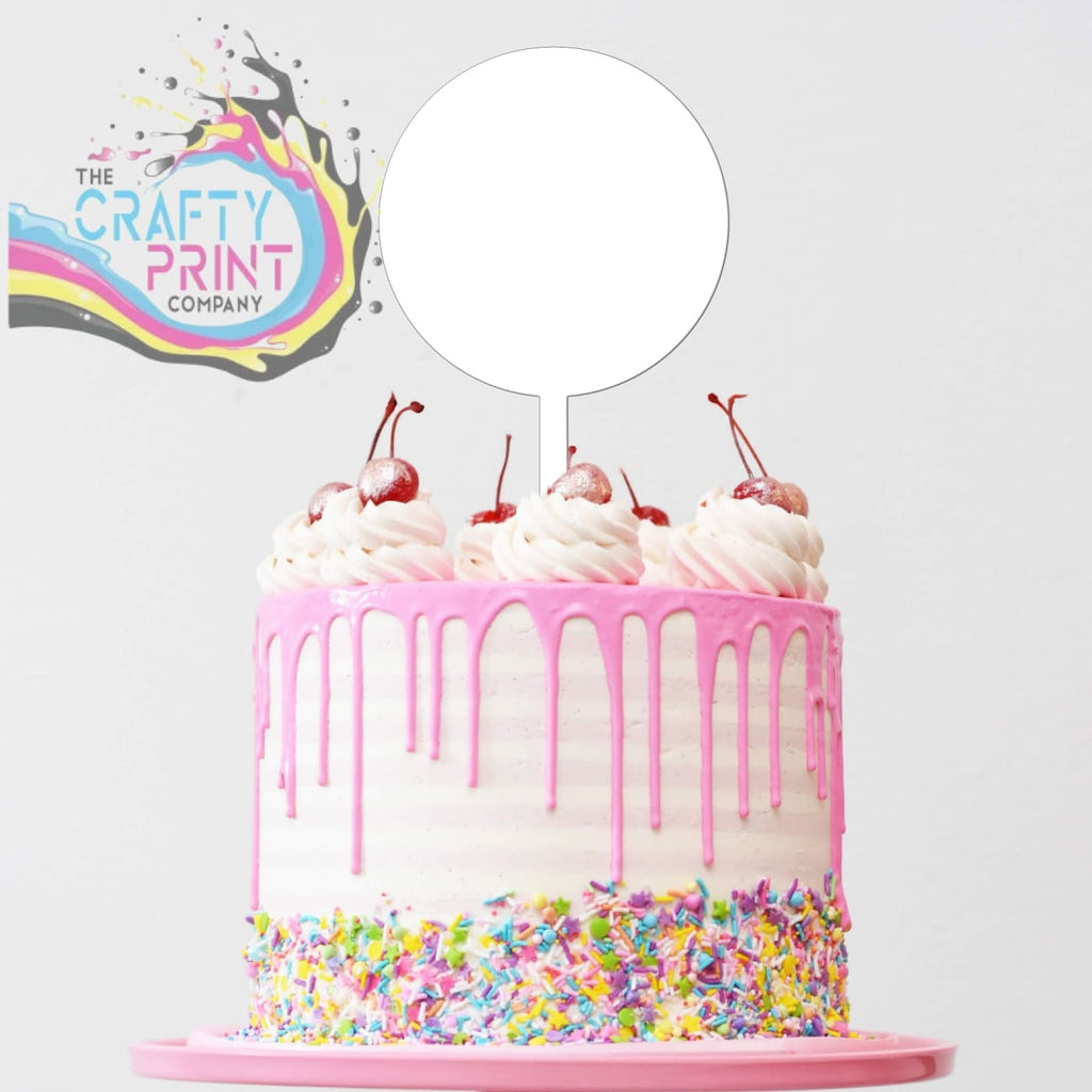 Circle Blank Acrylic Cake Topper