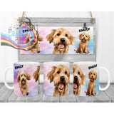 Cockapoo Dog Funny Faces Mug - White Handle & Inner - Mugs