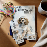 Cockapoo Gift Set – Notebook Bookmark & Keyring - Giving