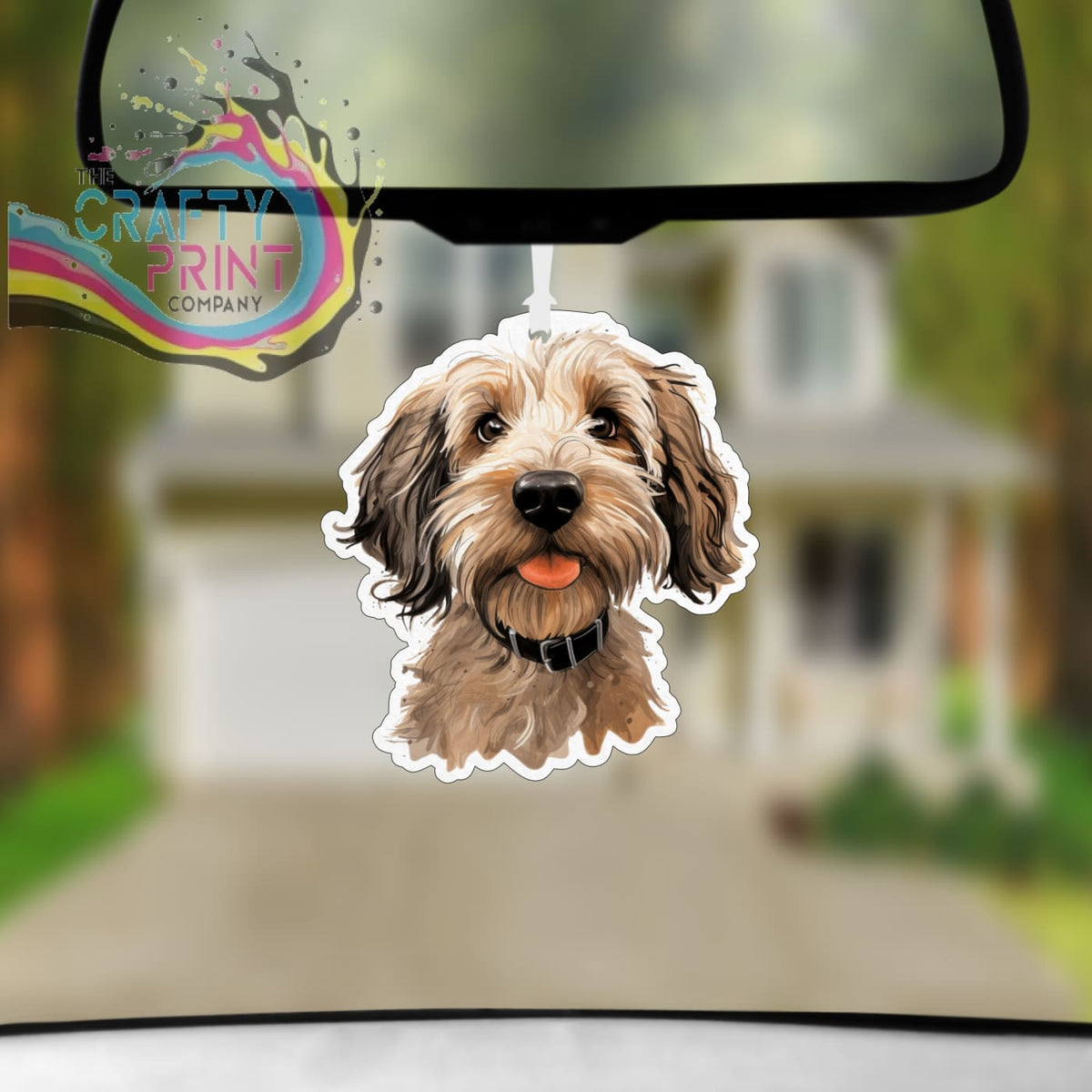 Cockapoo Head Car Air Freshener with Fragrance Bottle – The Crafty ...