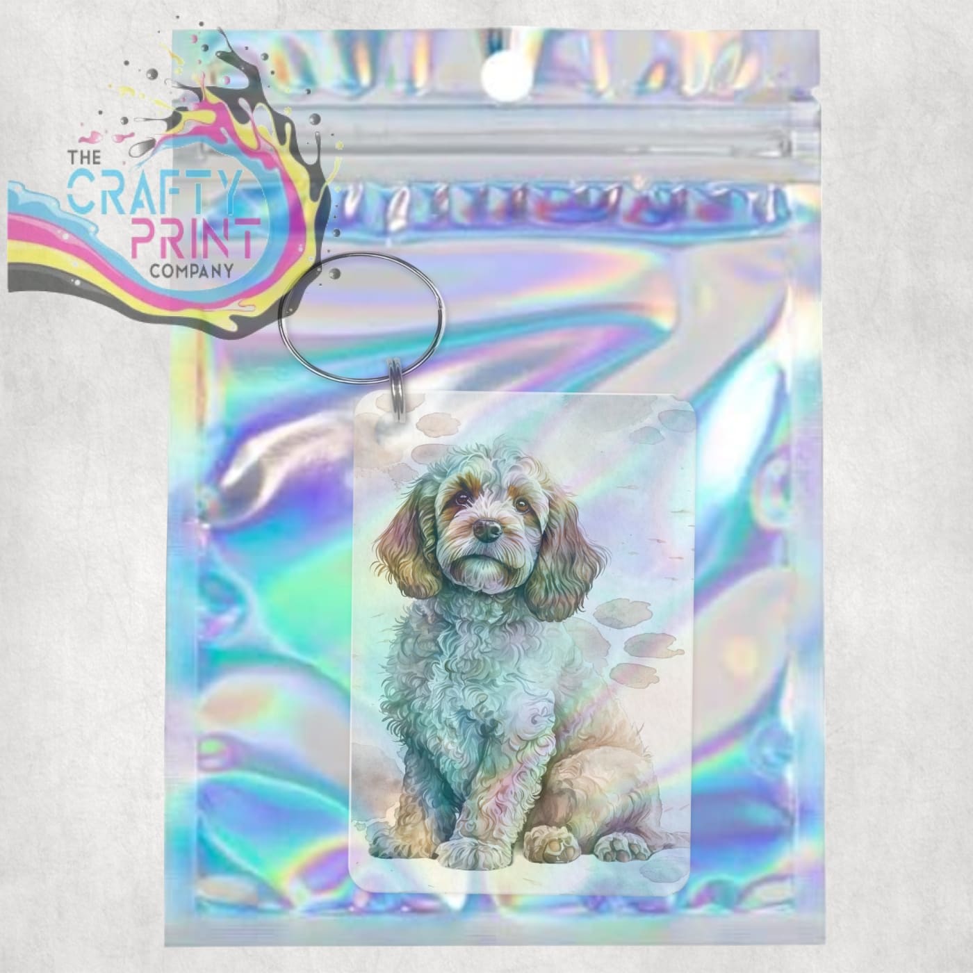 Cockapoo Keyring – Cute Dog Keychain Gift for Lovers