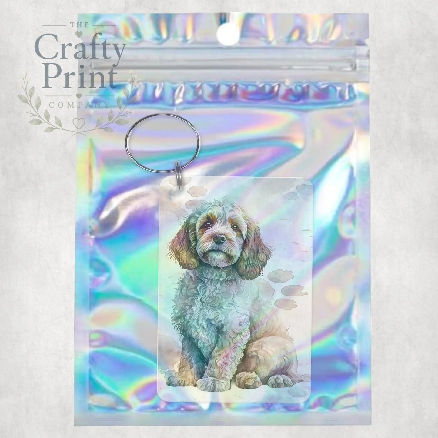 Cockapoo Keyring – Cute Dog Keychain Gift for Lovers