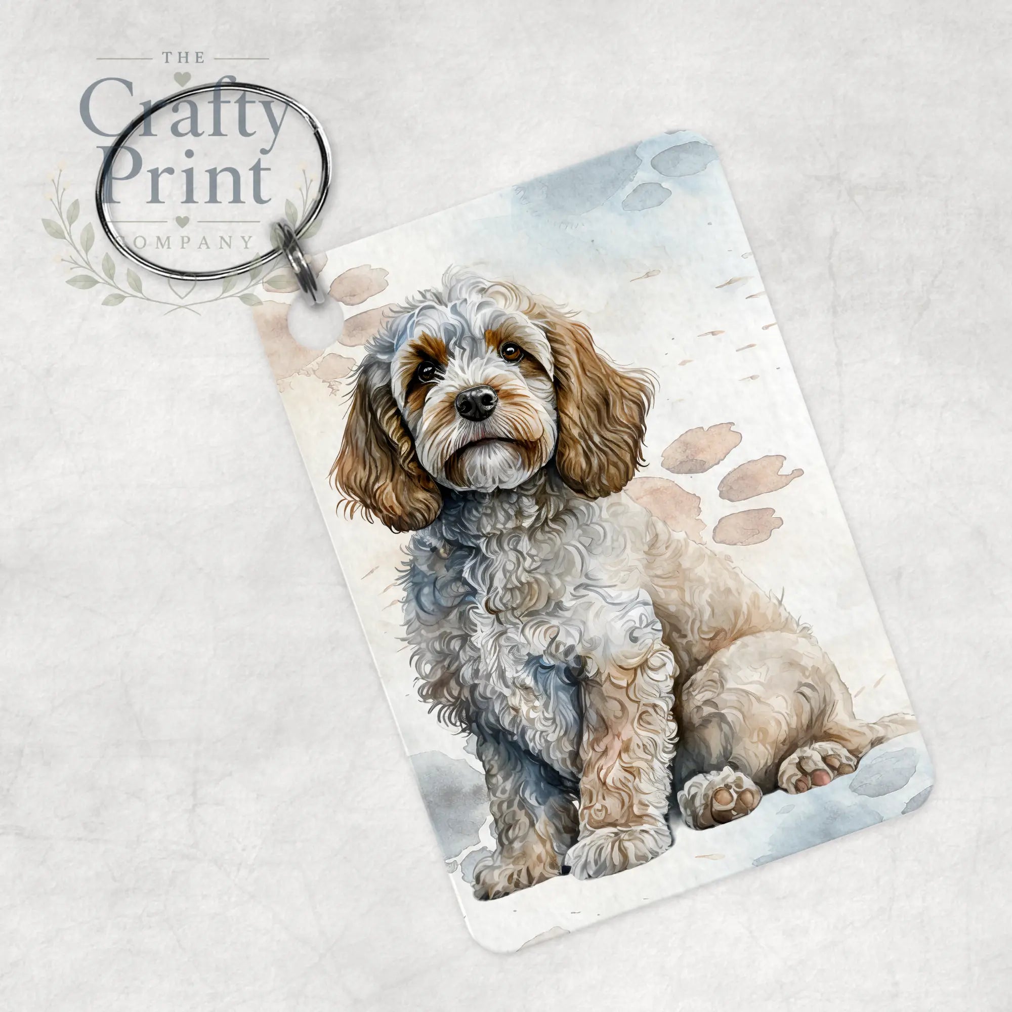 Cockapoo Keyring – Cute Dog Keychain Gift for Lovers