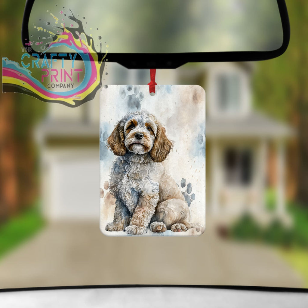 Cockapoo Paw Print Car Air Freshener - Vehicle Fresheners