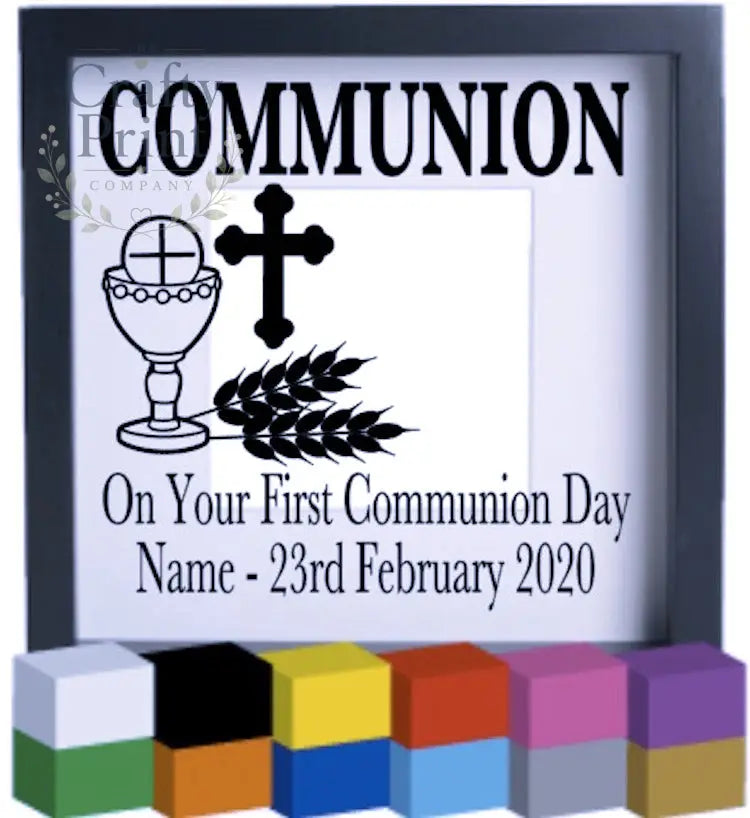 Communion Personalised Vinyl Decal Sticker - Decorative